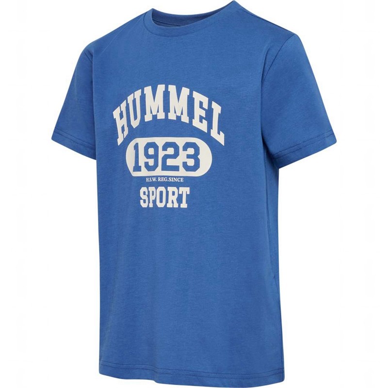 Hummel Print S/S T-shirts Kinderen Blauw | 634794-197