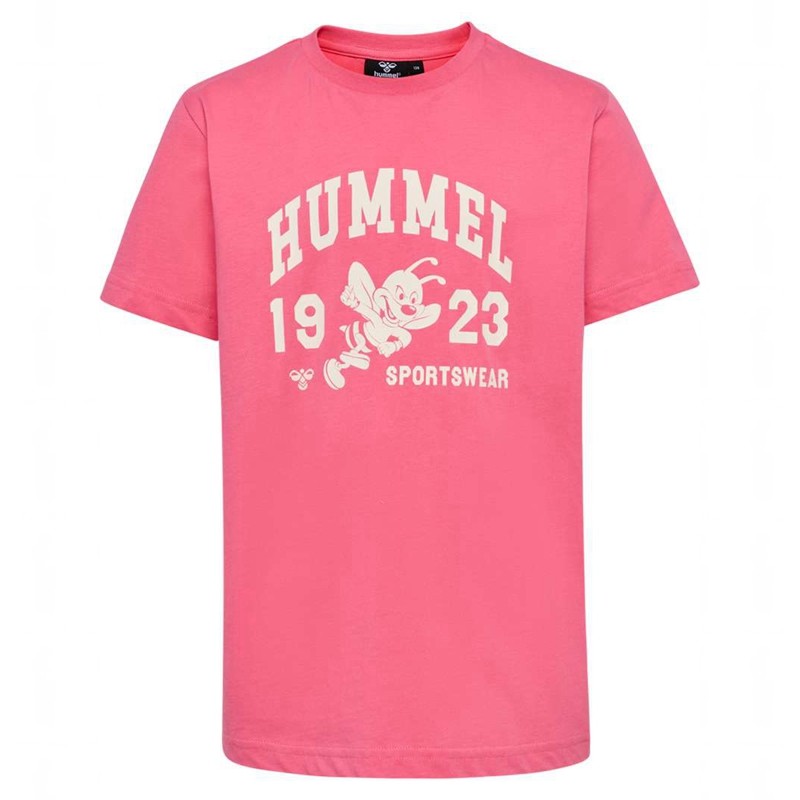 Hummel Print S/S T-shirts Kinderen Roze | 975822-663