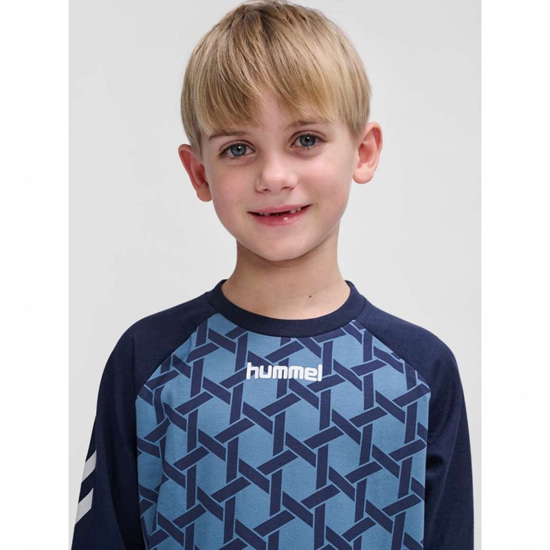Hummel Ps L/S T-shirts Kinderen Blauw | 407141-474