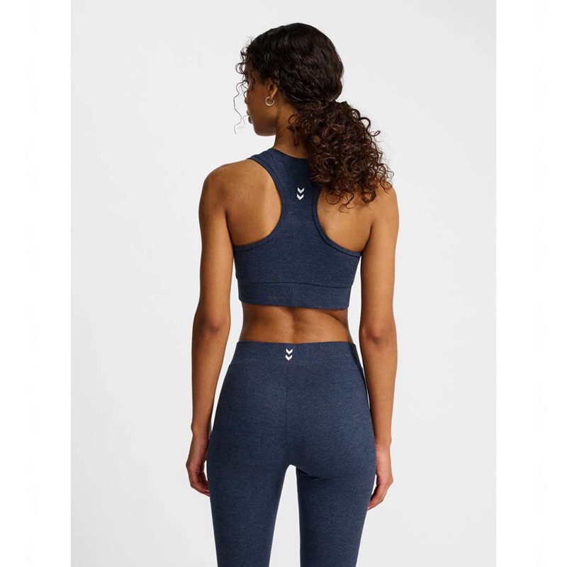 Hummel Pulse Logo Light Support Sport BH Dames Blauw | 724097-434
