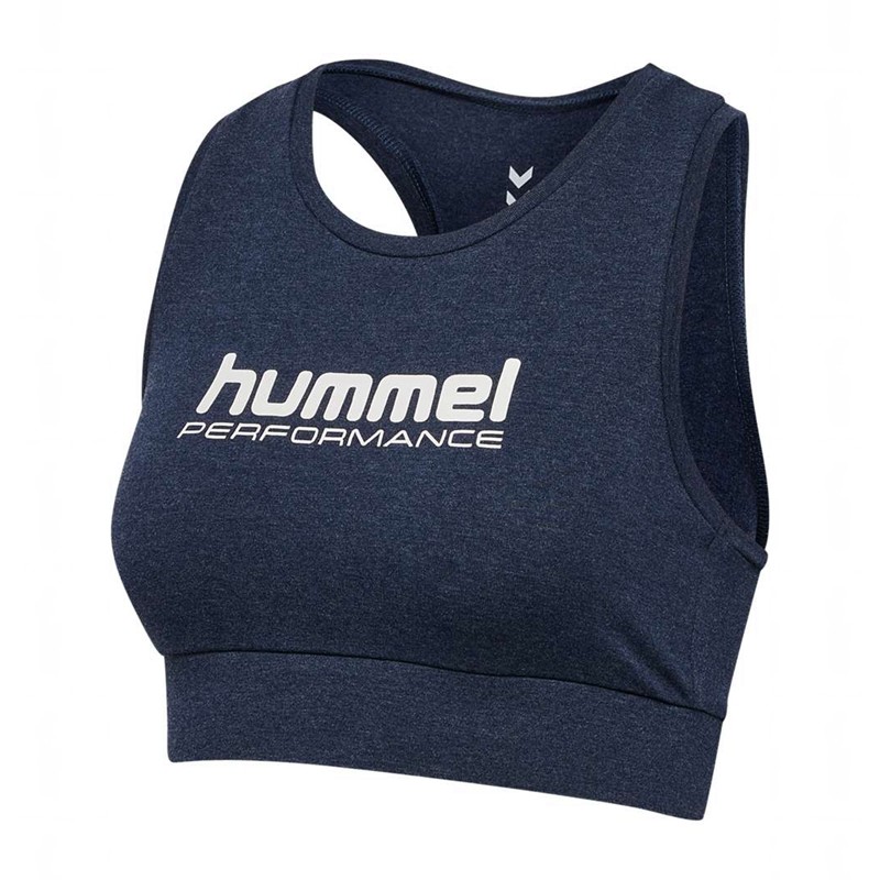 Hummel Pulse Logo Light Support Sport BH Dames Blauw | 724097-434