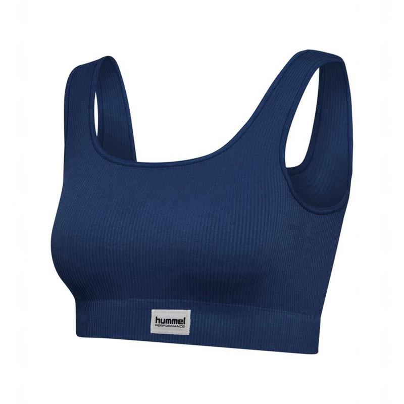 Hummel Pulse Seamless Rib Sport BH Dames Donkerblauw | 831266-336