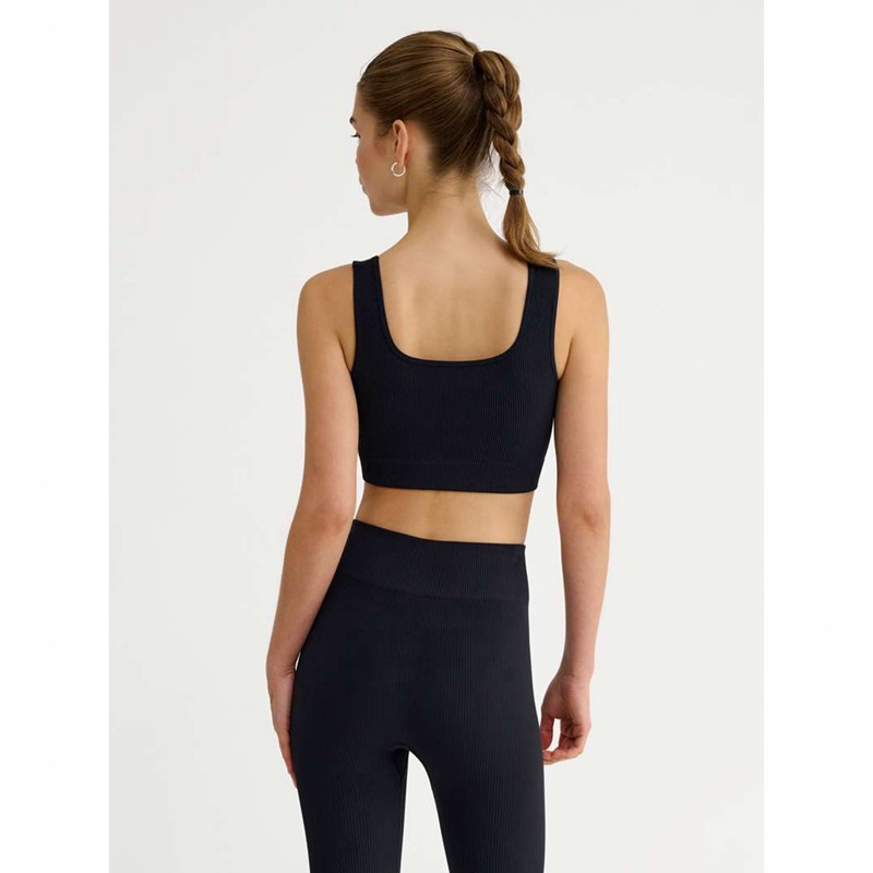 Hummel Pulse Seamless Rib Sport BH Dames Zwart | 173951-334