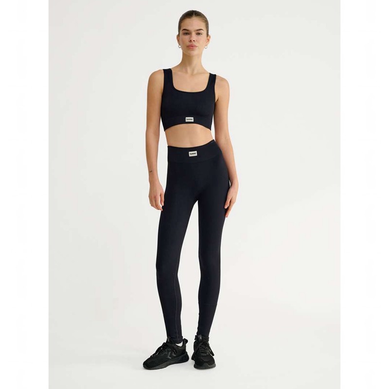 Hummel Pulse Seamless Rib Sport BH Dames Zwart | 173951-334