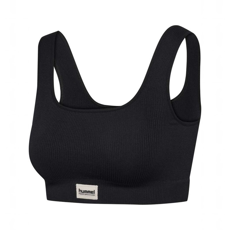 Hummel Pulse Seamless Rib Sport BH Dames Zwart | 173951-334