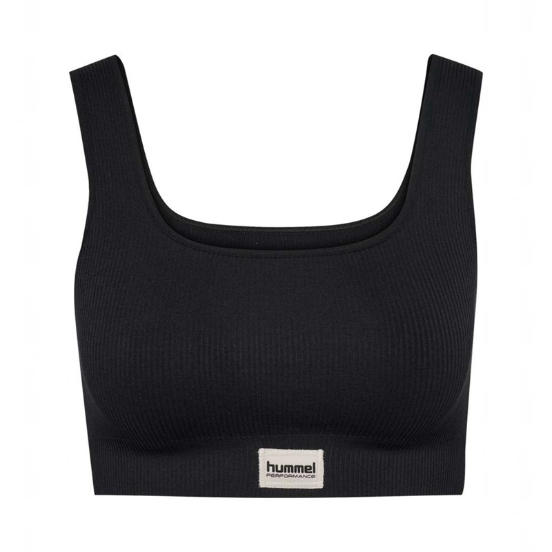 Hummel Pulse Seamless Rib Sport BH Dames Zwart | 173951-334