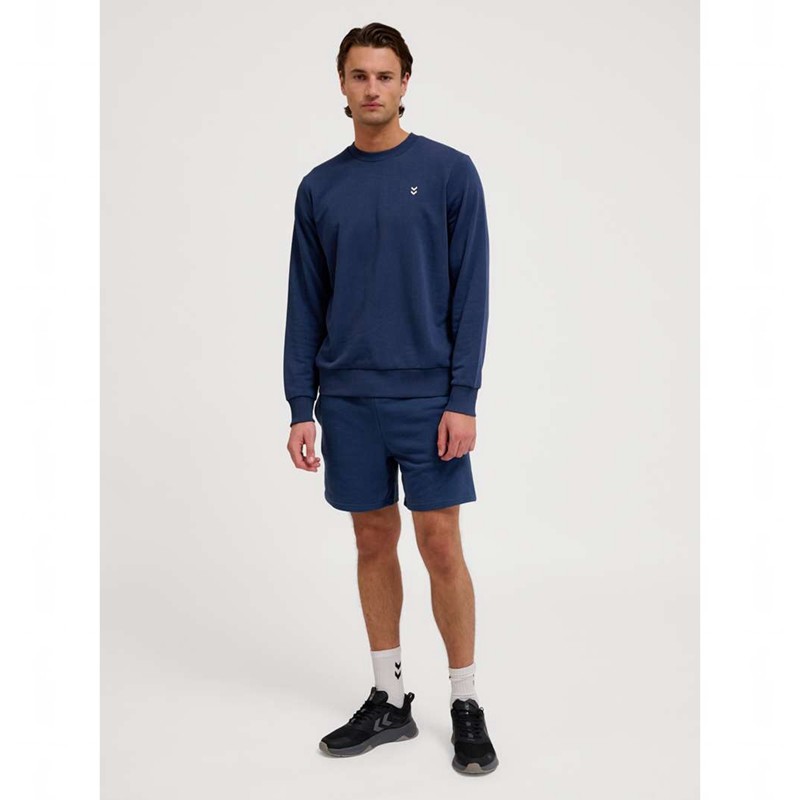 Hummel Pulse Sweat Crewneck Sweatshirts Heren Donkerblauw | 931604-148