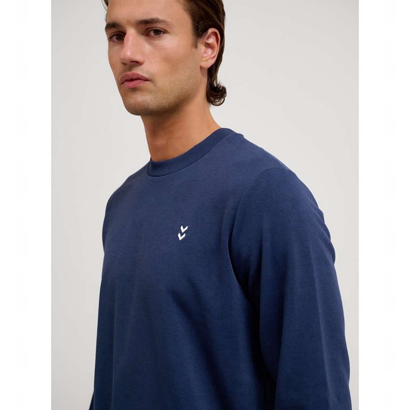 Hummel Pulse Sweat Crewneck Sweatshirts Heren Donkerblauw | 931604-148