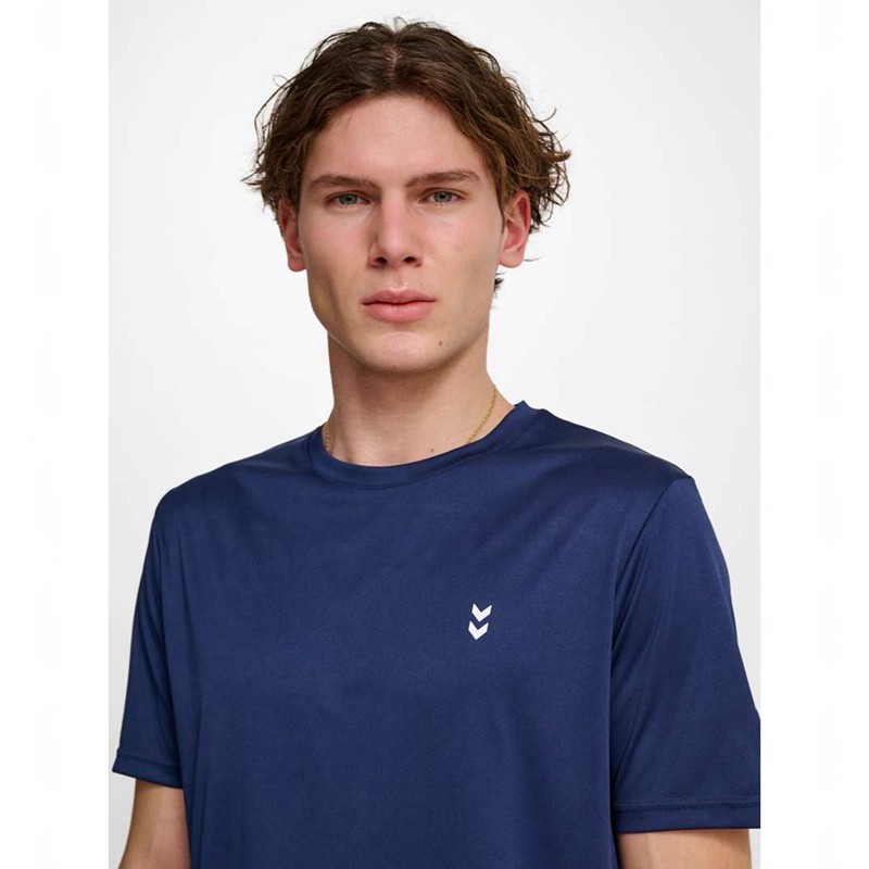 Hummel Pulse Training S/S T-shirts Heren Donkerblauw | 261590-178