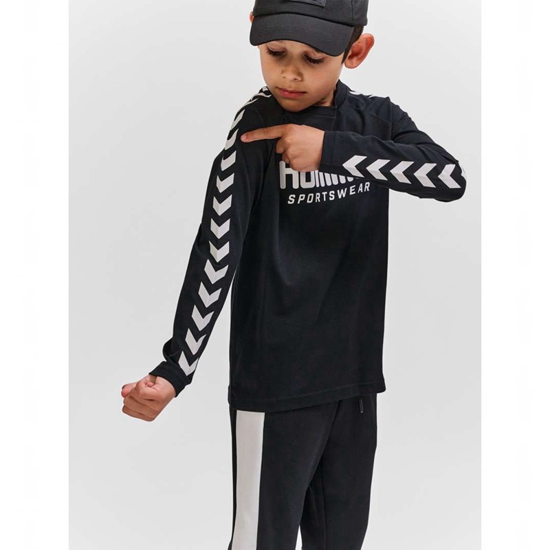 Hummel Ready L/S T-shirts Kinderen Zwart | 849915-873