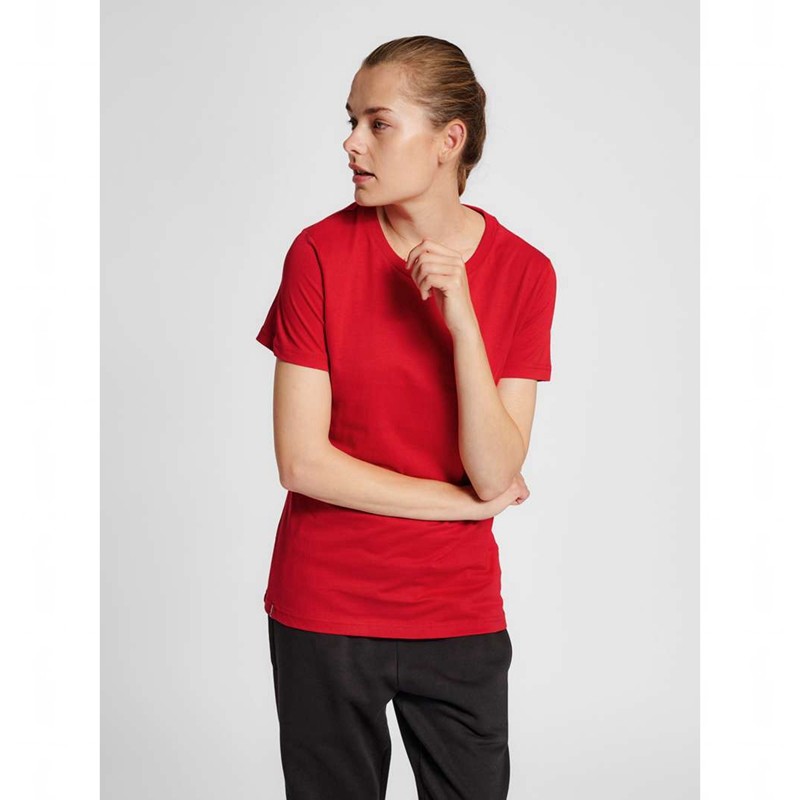 Hummel Red Basic S/S T-shirts Dames Rood | 005579-684
