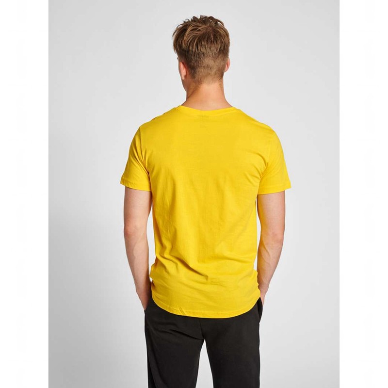 Hummel Red Basic S/S T-shirts Heren Geel | 577195-650