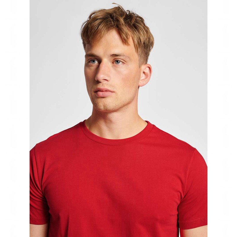 Hummel Red Basic S/S T-shirts Heren Rood | 720649-231
