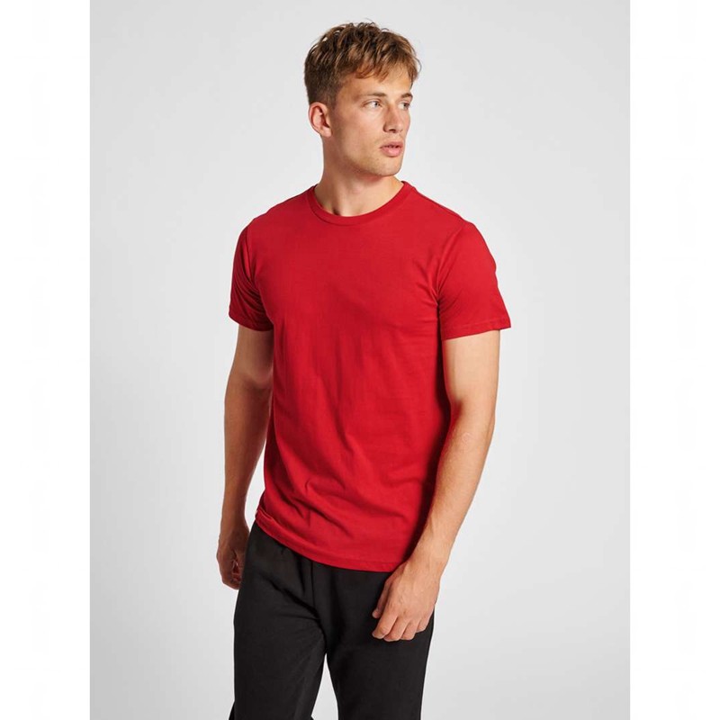 Hummel Red Basic S/S T-shirts Heren Rood | 720649-231