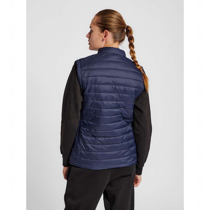 Hummel Red Quilted Vest Dames Donkerblauw | 194649-573
