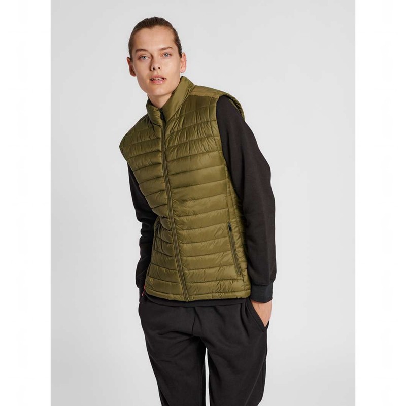 Hummel Red Quilted Vest Dames Olijfgroen | 422702-123
