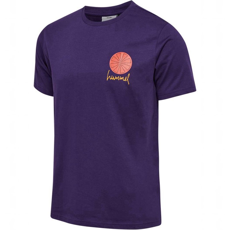 Hummel Regular Graphic S/S Sweatshirts Heren Paars | 503087-968