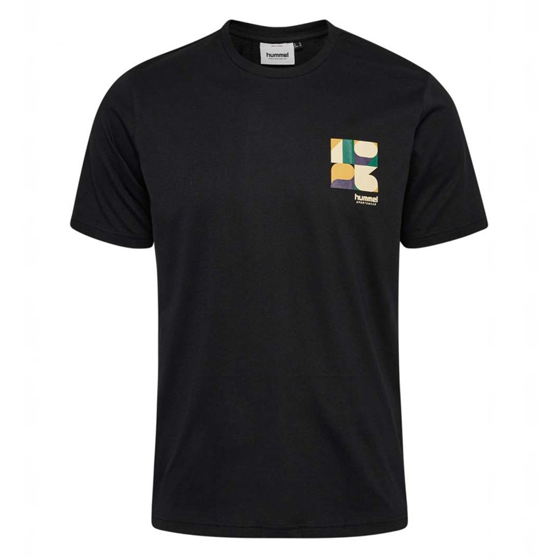 Hummel Regular Graphic S/S T-shirts Heren Zwart | 577609-465