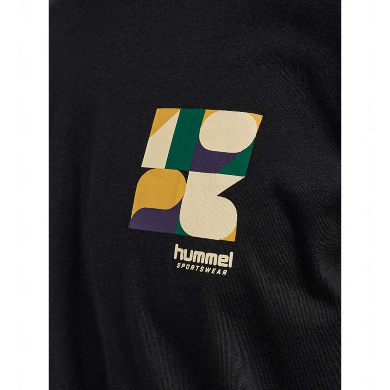 Hummel Regular Graphic S/S T-shirts Heren Zwart | 577609-465