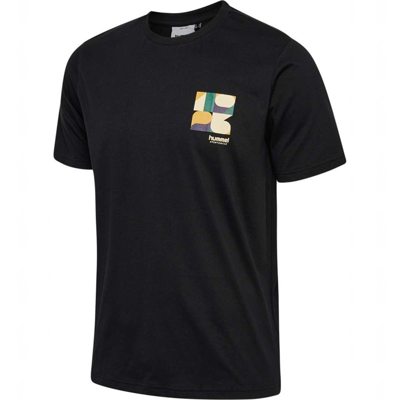 Hummel Regular Graphic S/S T-shirts Heren Zwart | 577609-465