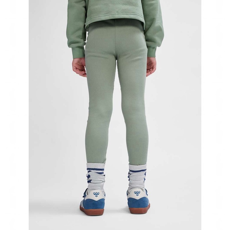 Hummel Rib Hardloopbroek Kinderen Groen | 735414-479