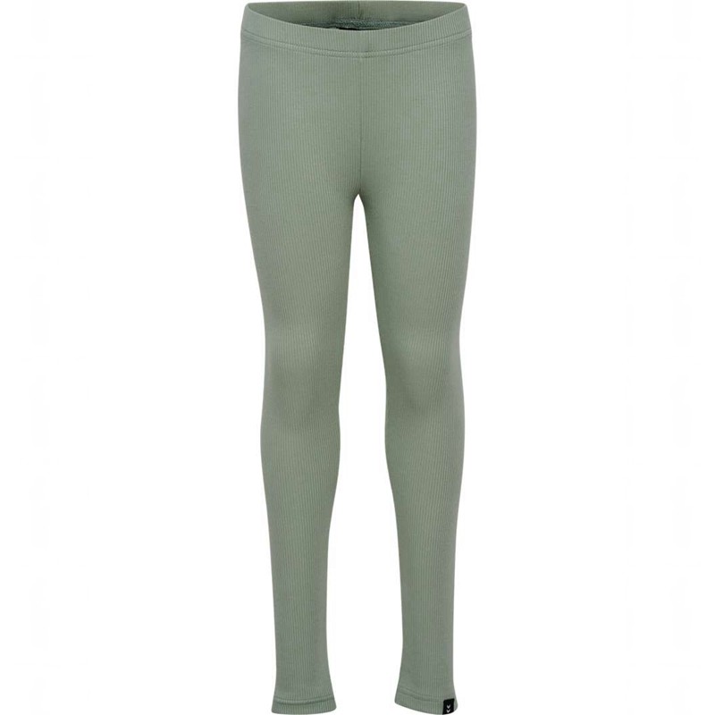 Hummel Rib Hardloopbroek Kinderen Groen | 735414-479