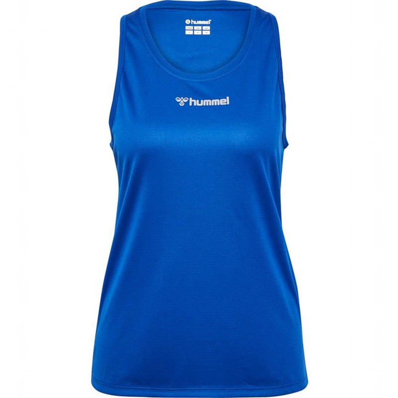 Hummel Run Singlet S/L Tanktop Dames Blauw | 405592-895