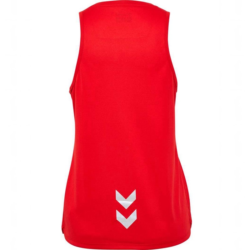 Hummel Run Singlet S/L Tanktop Dames Rood | 707967-863
