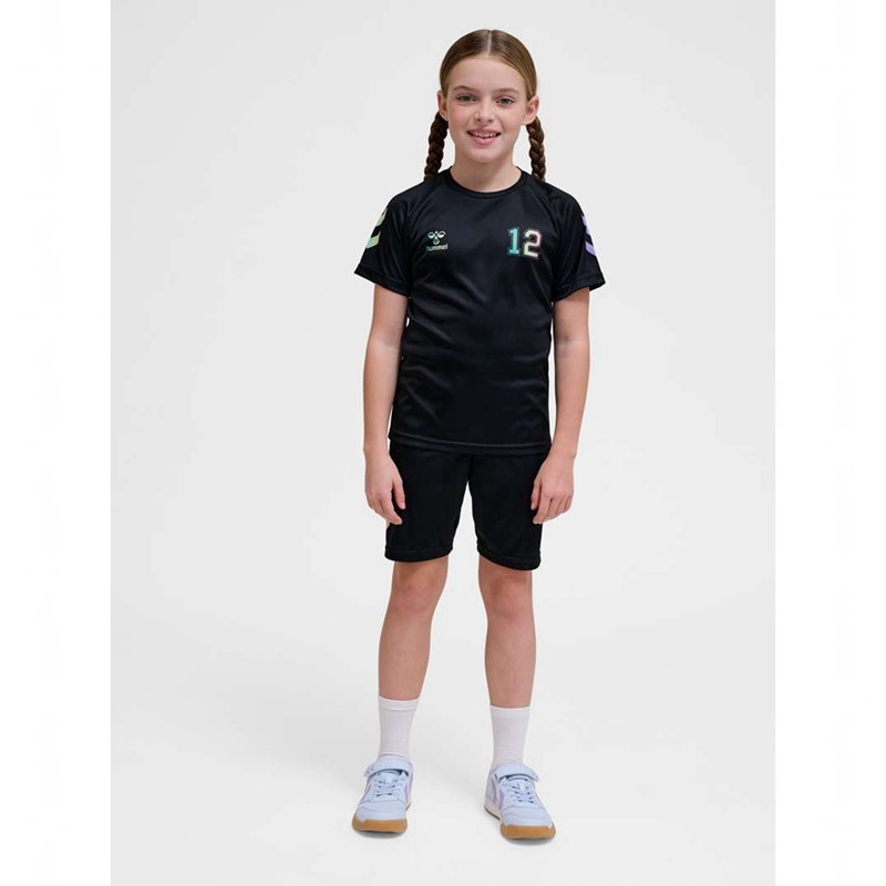 Hummel Shimmer S/S T-shirts Kinderen Zwart | 978435-063