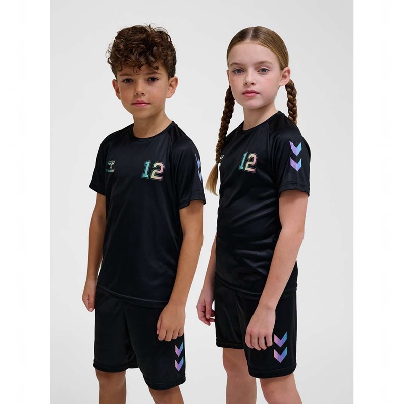 Hummel Shimmer S/S T-shirts Kinderen Zwart | 978435-063