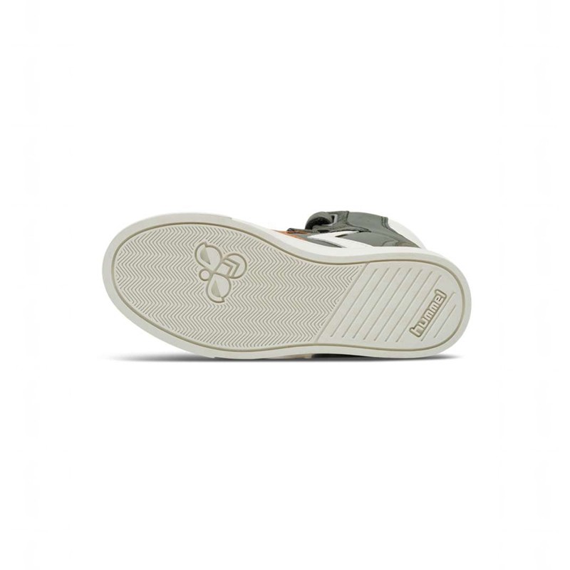 Hummel Slimmer Stadil Leather High Jr Sneakers Kinderen Groen | 635135-494