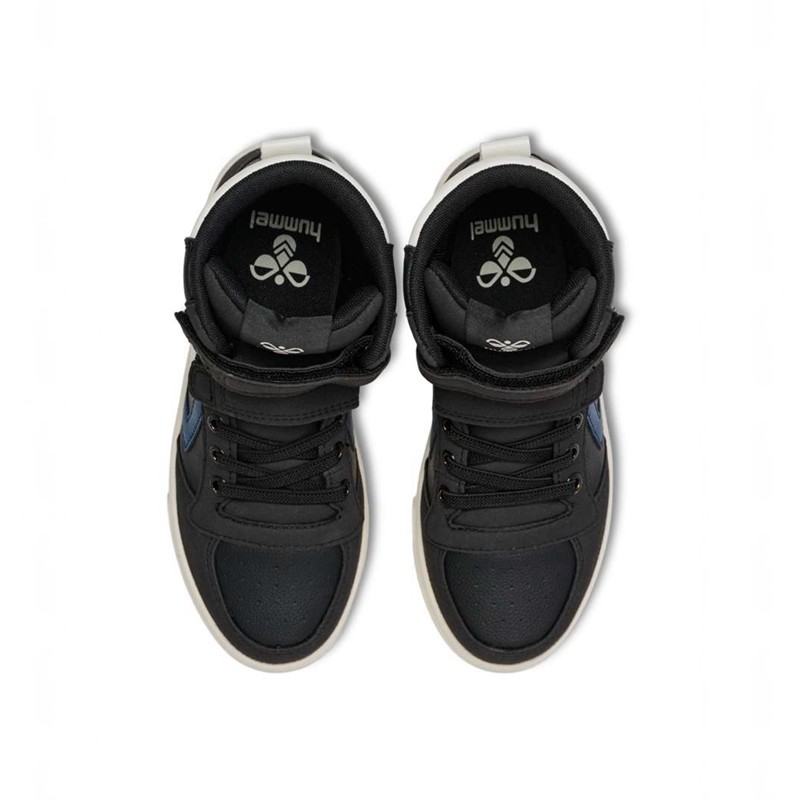 Hummel Slimmer Stadil Leather High Jr Sneakers Kinderen Zwart | 562173-281