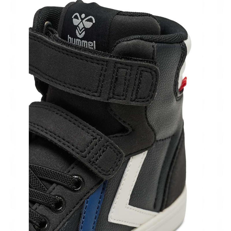 Hummel Slimmer Stadil Leather High Jr Sneakers Kinderen Zwart | 562173-281