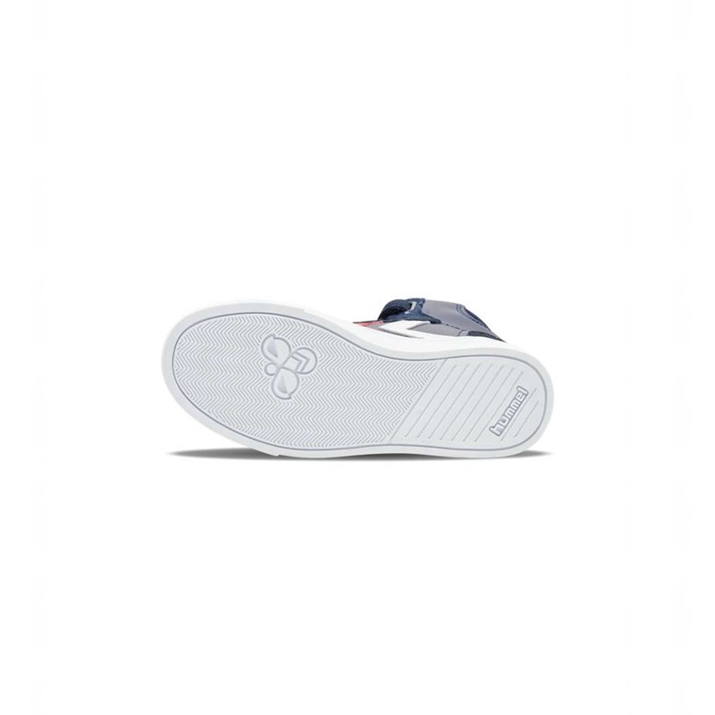 Hummel Slimmer Stadil Leather High Jr Sneakers Kinderen Donkerblauw | 290795-929