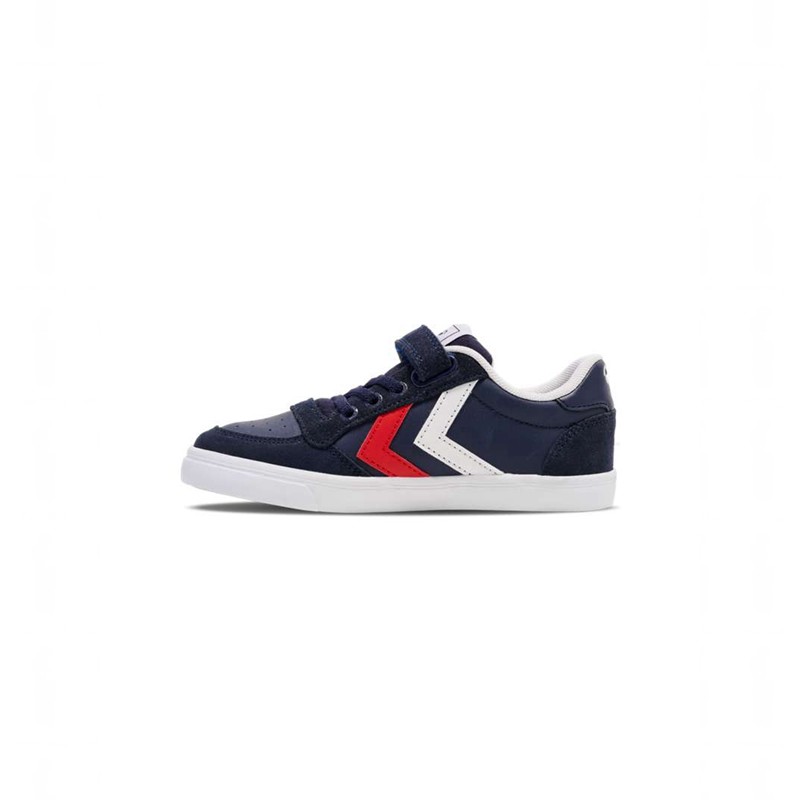 Hummel Slimmer Stadil Leather Low Jr Sneakers Kinderen Donkerblauw | 376467-268