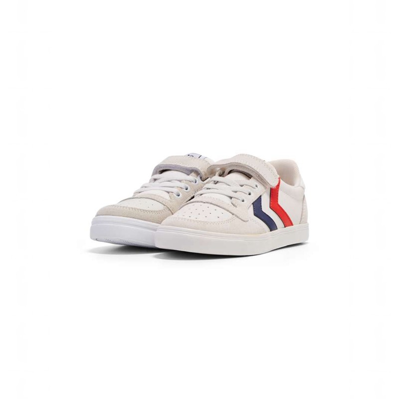 Hummel Slimmer Stadil Leather Low Jr Sneakers Kinderen Wit | 032608-292