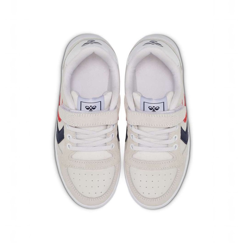 Hummel Slimmer Stadil Leather Low Jr Sneakers Kinderen Wit | 032608-292