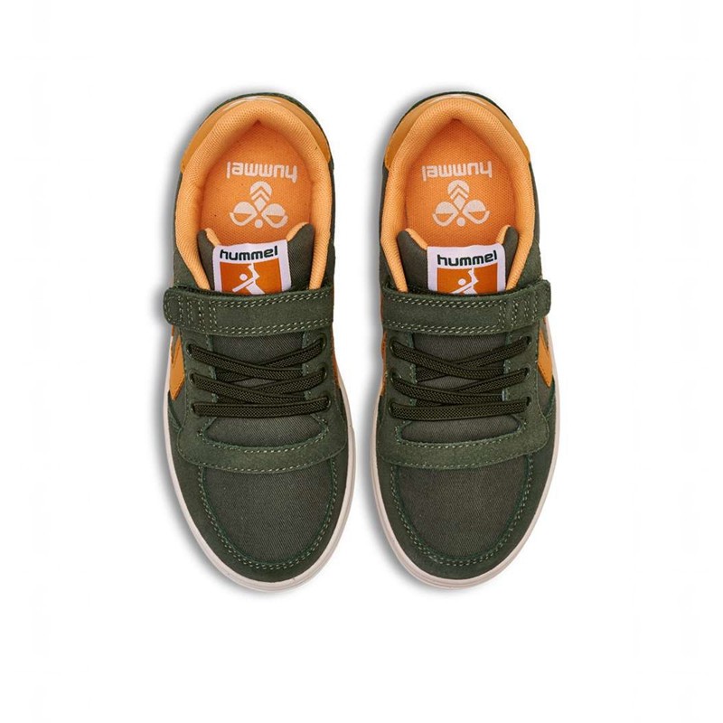 Hummel Slimmer Stadil Low Jr Sneakers Kinderen Groen | 010011-092