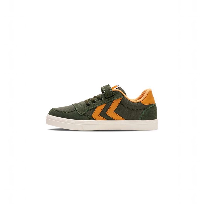 Hummel Slimmer Stadil Low Jr Sneakers Kinderen Groen | 010011-092