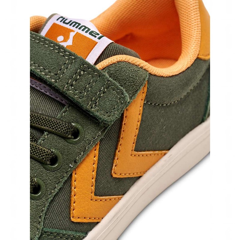 Hummel Slimmer Stadil Low Jr Sneakers Kinderen Groen | 010011-092