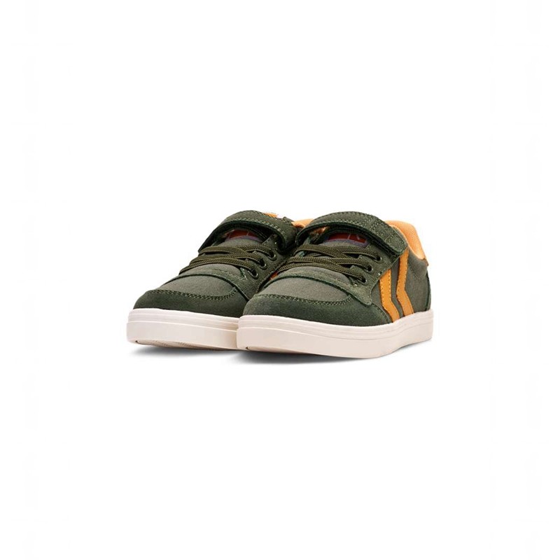 Hummel Slimmer Stadil Low Jr Sneakers Kinderen Groen | 010011-092