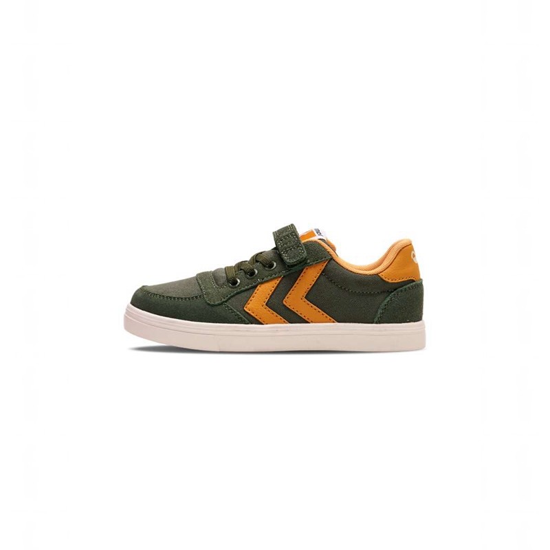 Hummel Slimmer Stadil Low Jr Sneakers Kinderen Groen | 010011-092