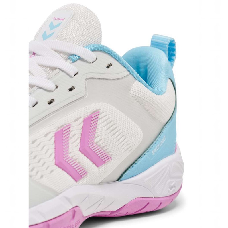 Hummel Speed Court Indoorschoenen Heren Wit | 393456-841