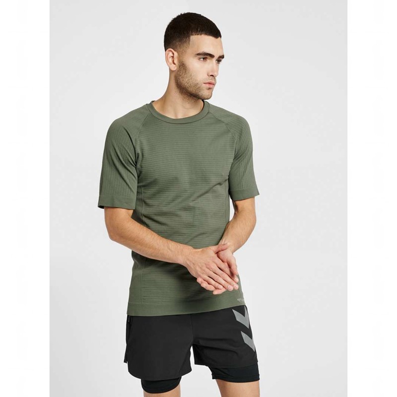 Hummel Stroke Seamless Basislaag Heren Groen | 839215-826