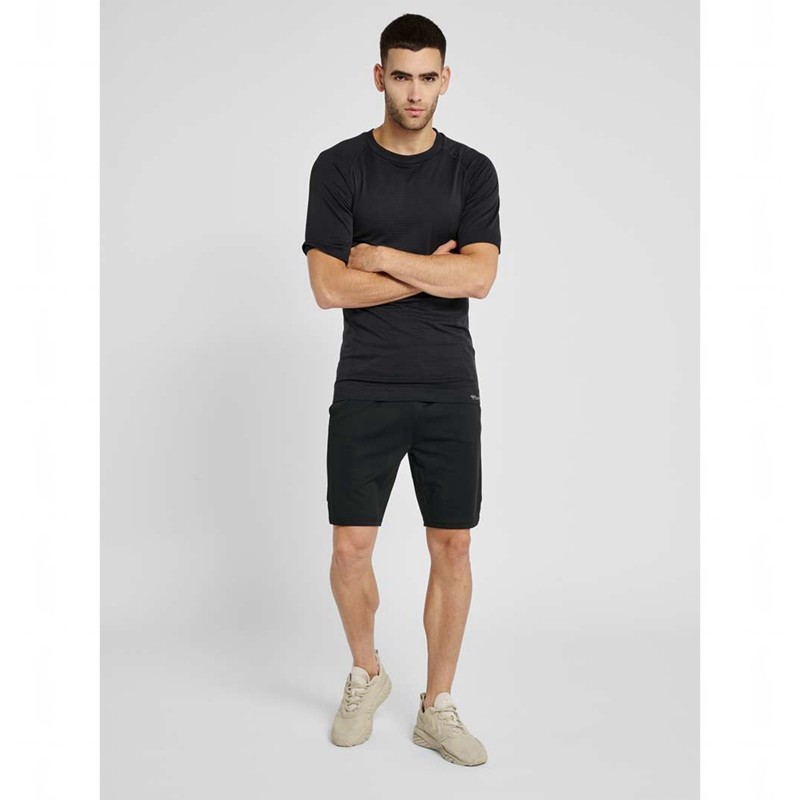 Hummel Stroke Seamless T-shirts Heren Zwart | 725556-803