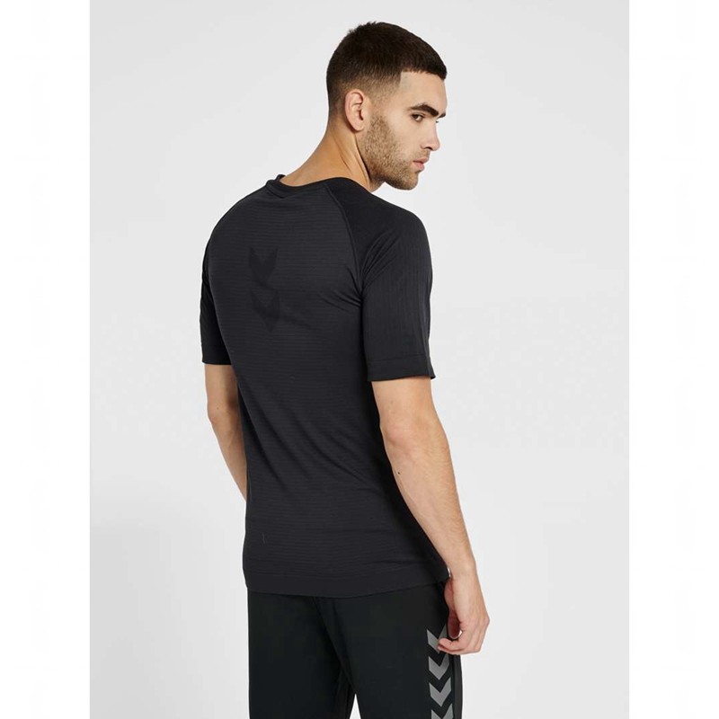 Hummel Stroke Seamless T-shirts Heren Zwart | 725556-803
