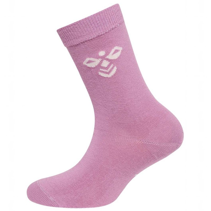 Hummel Sutton 3-pack Sokken Kinderen Roze | 345378-459