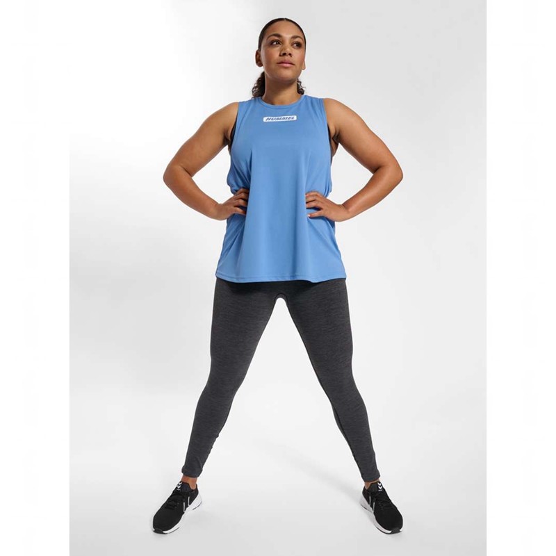 Hummel Te Curvy Plus Tanktop Dames Blauw | 459537-759