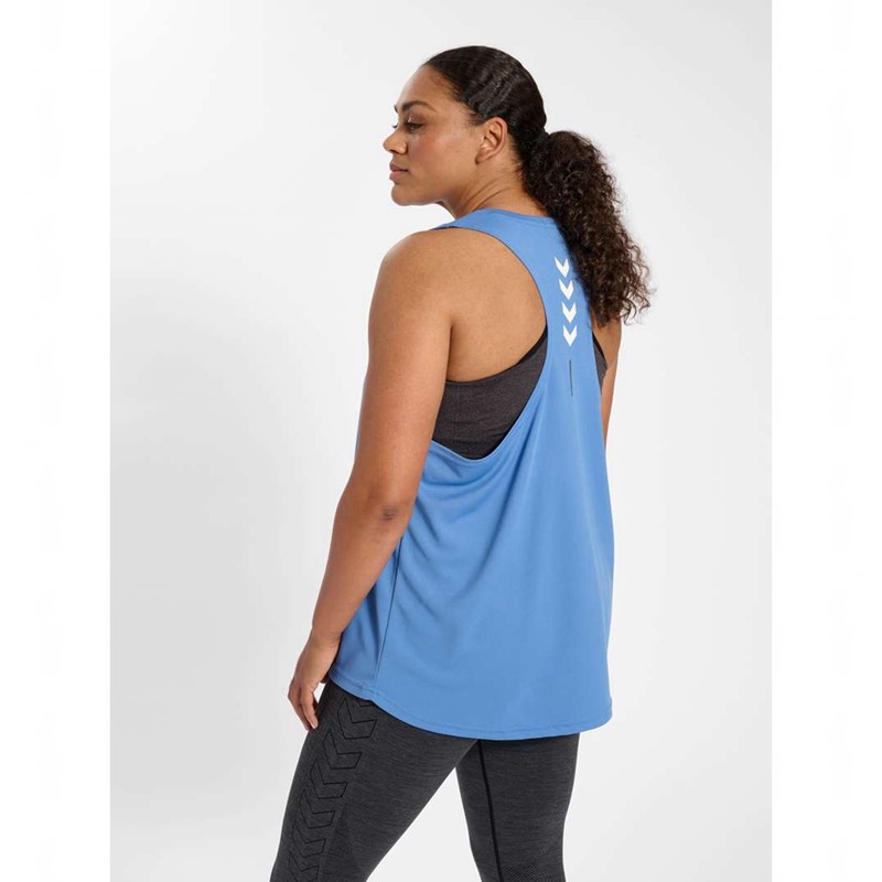Hummel Te Curvy Plus Tanktop Dames Blauw | 459537-759