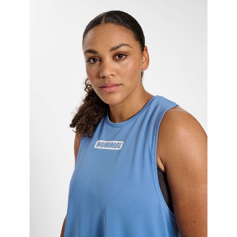 Hummel Te Curvy Plus Tanktop Dames Blauw | 459537-759